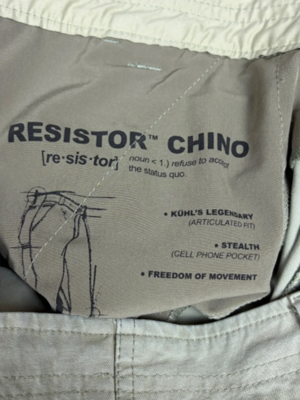 Kuhl Resistor Pants Mens 42x34 Brown Chino Pants Stretch Hiking Outdoor Casual